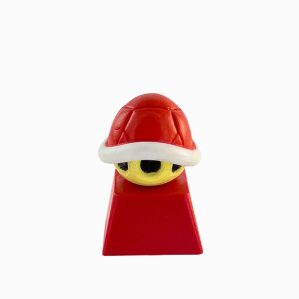 Touche de clavier Super Mario carapace Koopa rouge vue face custom keycaps